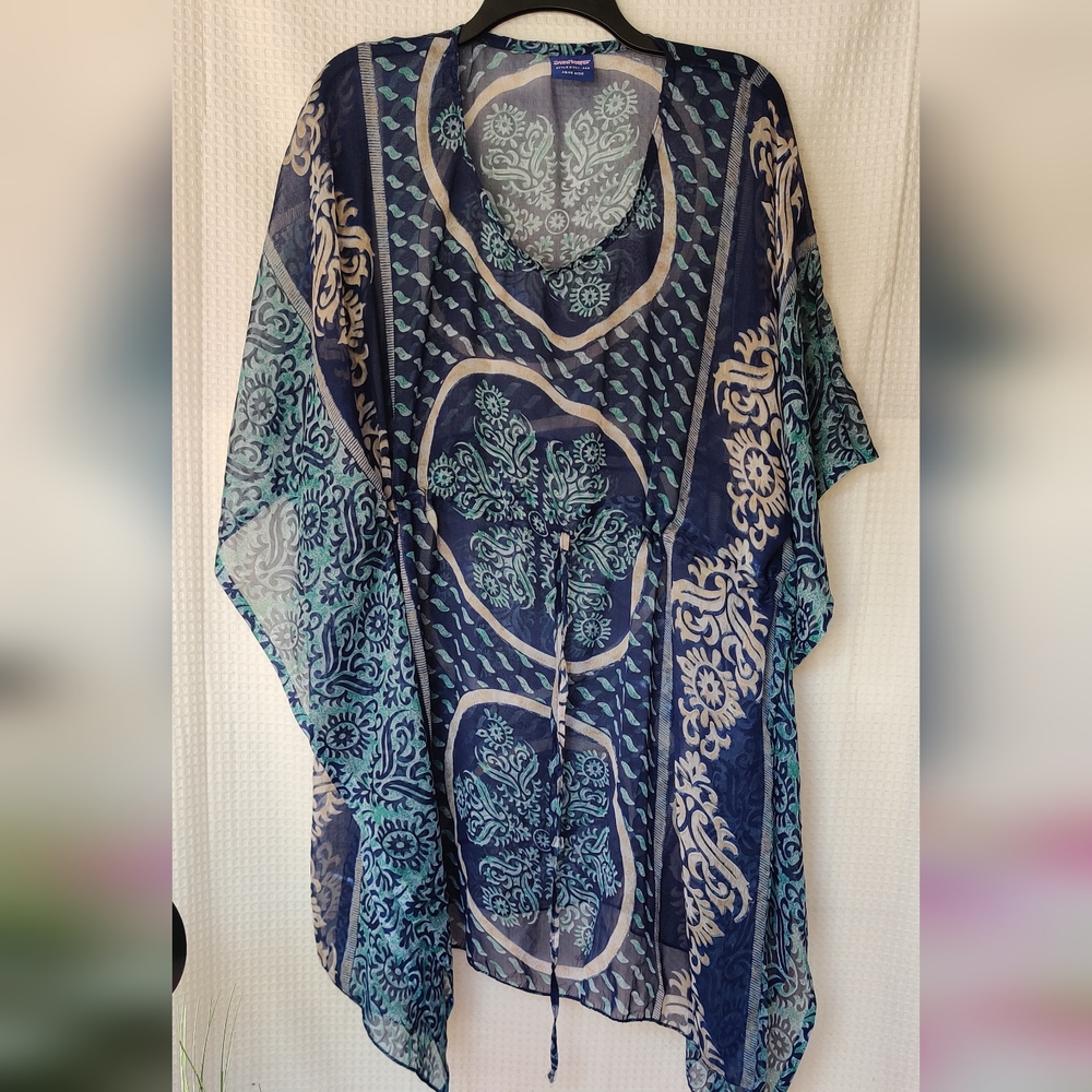 Sunflower Women's Blue Patterned Swim Cover Up - One Size